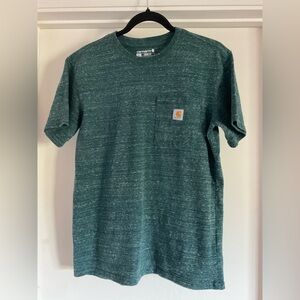 Carhartt Men's Heathered Teal Short Sleeve Tee Size Small